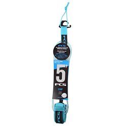 FCS Surfboard Leash 5′ Comp (Blue, 5′ Comp)