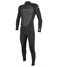 O’Neill Men’s Reactor II 3/2mm Back Zip Full Wetsuit, Black, Large