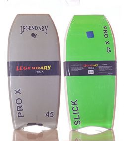 Legendary Pro X Slick Bottom Bodyboard (Grey/Green, 45)