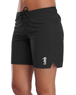 Sociala Womens Board Shorts Swim Trunks Beach Boardshorts Swimwear L Black