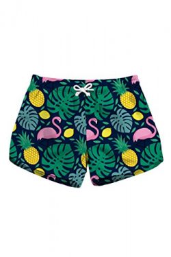 Abby Berny Ladies Goose/Pineapple Print Surf Board Boxer Shorts Trunks Green M