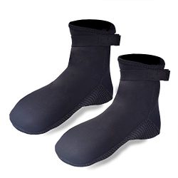 Rehaffe Wetsuits Premium Neoprene 3mm Middle High Top Diving Socks for Water Sports