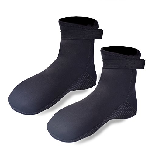 Rehaffe Wetsuits Premium Neoprene 3mm Middle High Top Diving Socks for ...