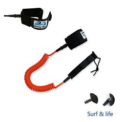 Rising Wave SUP Surfboard and Bodyboard COILED Leash Leg Rope 12 FT in RED 7.0 mm – Premiu ...