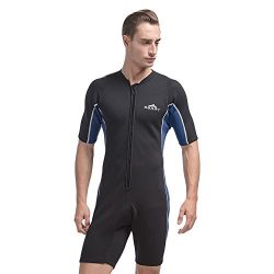 Unisex Short Sleeve 2MM Neoprene Wetsuit Men For Surfing One piece Triathlon Scuba Diving Spearf ...