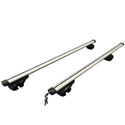 53″ Locking Roof Rack Universal Cross bars, Anti-thief Lock Car luggage Top Adjustable Cla ...