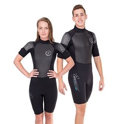 Seavenger 3mm Shorty Wetsuit with Stretch Panels, Perfect for Scuba Diving, Snorkeling, Surfing  ...