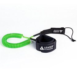 Leader Accessories 11′ Coiled SUP Leash Super Strong 7.2mm Urethane Coil for SUP Paddle Bo ...