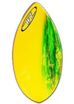 Wave Zone Squirt – 36.5″ Fiberglass Skimboard for Beginners up to 90 lbs – Yellow