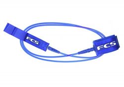 Bubble Gum FCS Surfboard Leash Leg Rope (Blue Glass, 6′ Comp)