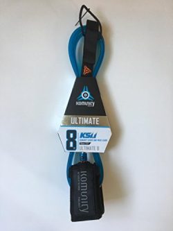 komunity 8 foot surfboard leash KS 1.1 – Ultimate 8’0″ One Piece Leash – 7mm blue