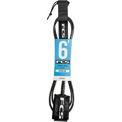 FCS Reg Calf Essential Surf Leash Black 9′