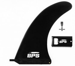 BPS 10″ Longboard/SUP Center Fin w/No-tool Screw w/Wax Comb