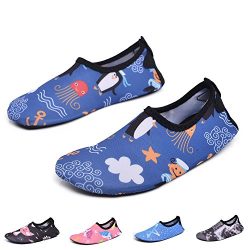 RUNSOON Kids Swim Water Shoes Girls Boys Toddler Aqua Socks Anti Slip for Beach Athletic Outdoor ...