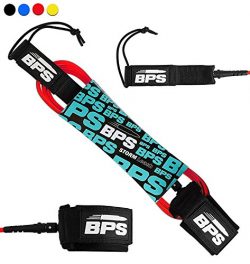 BPS 8′ Surfboard/SUP Straight Leash – Red (2018)