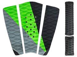 Rogue Iron Premium Skimboard Traction Pad w/Arch Bar (Black and Green)