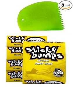 Sticky Bumps 5 Pack Wax With Comb (Choose Temperature) (Tropical w/ Green Comb)