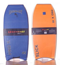 Legendary Pro X Slick Bottom Bodyboard (Blue/Orange, 45)