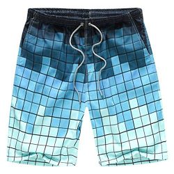 Luxsea Men Swimming Pants Surf Board Shorts Casual Swim Shorts Trunk Swimwear