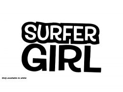 Surfer girl cali long board surfboard car truck window sticker decal