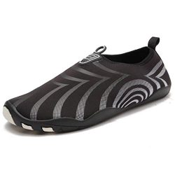 HOBIBEAR Men Quick Dry Slip-on Water Shoes Lightweight Barefoot Aqua Socks for Yoga Beach Pool B ...