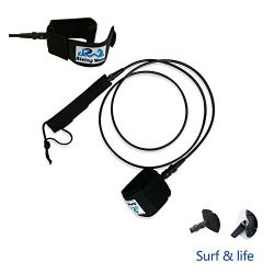 Rising Wave Surfboard Regular Leash 7FT in Black 5.5mm