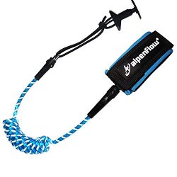 A ALPENFLOW Body Board Leash 4 Feet 7mm Coiled Leash Comfortable Lightweight Padded Neoprene Cuf ...