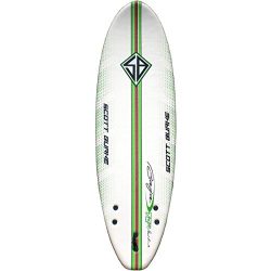 Scott Burke 6′ Soft Surfboard Package, White/Green