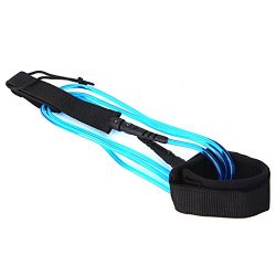 ULKEME TPU Surfing Surfboard Leash Super Strong Paddle Board Foot Cord String Leg Rope(blue)