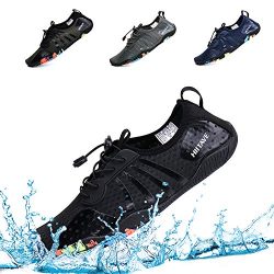 hiitave Mens Womens Aqua Beach Water Shoes Quick Dry Barefoot Swim Socks for Surf Pool River Wal ...