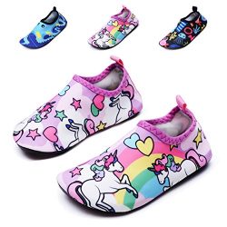 lewhosy Kids Boys Girls Swim Water Shoes Quick Drying Barefoot Aqua Socks Shoes Beach Pool Surfi ...