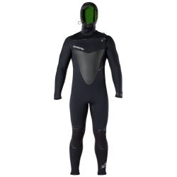 Hyperflex Wetsuits Men’s Voodoo 6/5/4mm Hooded Front Zip Fullsuit, Black, L – Surfin ...