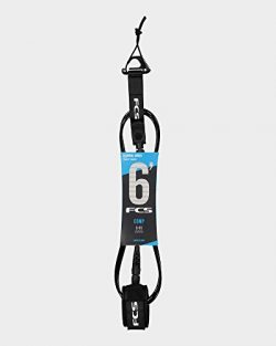 FCS Surfboard Leash 5′ Comp (Black, 5′ Comp)