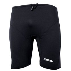 REALON Wetsuit Shorts Pant for Men 3mm Plus Neoprene XSPAN Unisex Warm Trousers Large Super Stre ...