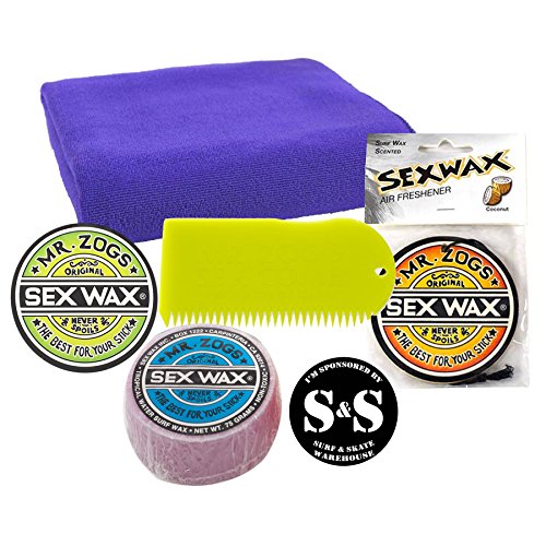 Zog’s Sex Wax w/ Beach Towel Combo Pack (Choose Towel Color & Wax Temperature) (Purple ...