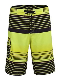 Nonwe Men’s Summer Swimming Wear Beach Surf Board Shorts Colorful Stripe Beach Short 13150-34