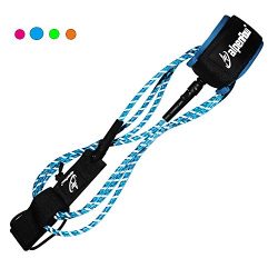 A ALPENFLOW Surfboard Leash 7mm Premium 8’ Straight Leash with Double Stainless Steel Swivels an ...